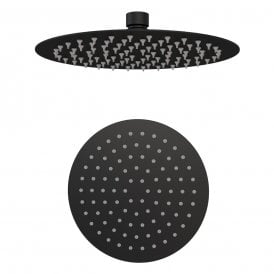 Eastbrook Modern Round Overhead Shower Head Matt Black   60.1015