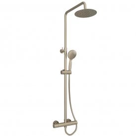Eastbrook Modern Round Thermostatic Shower Brushed Brass   60.1005