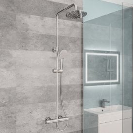 Eastbrook Modern Round Thermostatic Shower Chrome   60.1001