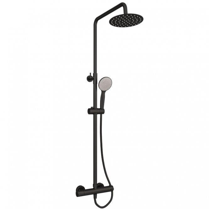 Eastbrook  Modern Round Thermostatic Shower Matt Black   60.1003
