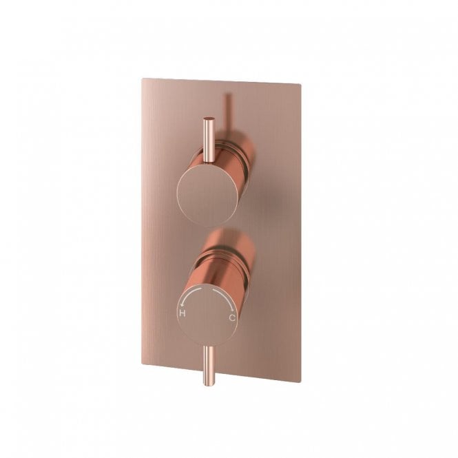 Eastbrook  Modern Round Thermostatic Two Way Concealed Shower Valve Brushed Bronze 60.2015