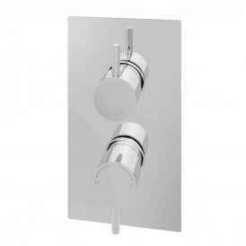 Eastbrook Modern Round Thermostatic Two Way Concealed Shower Valve Chrome   60.1009