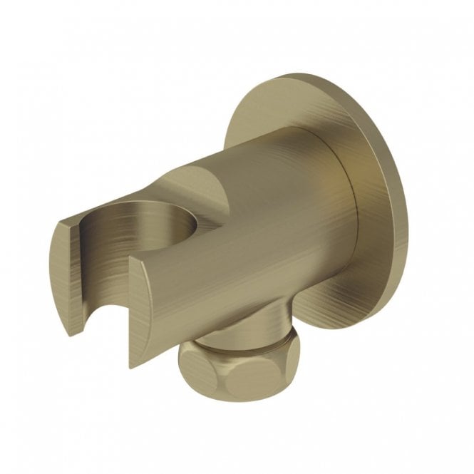 Eastbrook  Modern Round Wall Elbow & Shower Handset Holder Brushed Brass   60.1025