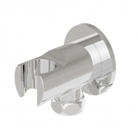 Eastbrook Modern Round Wall Elbow & Shower Handset Holder Chrome   60.1012