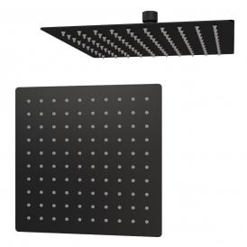 Eastbrook Modern Square Overhead Shower Head Matt Black   60.1035