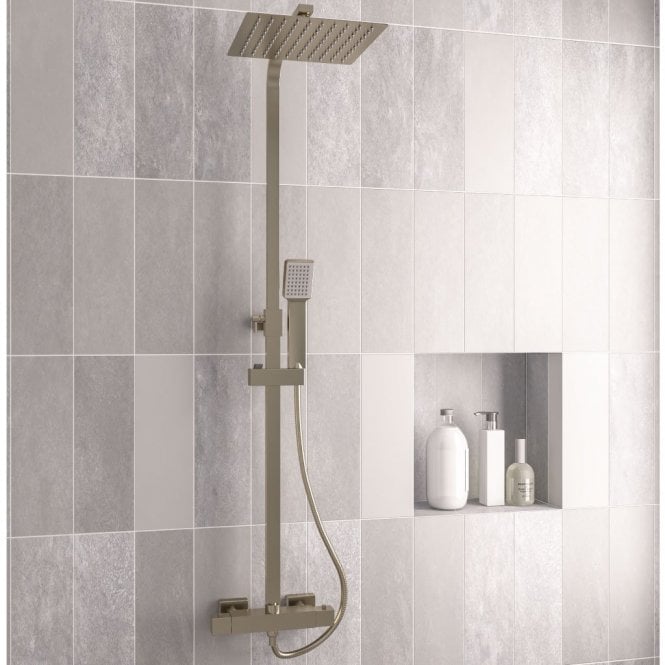 Eastbrook  Modern Square Thermostatic Shower Brushed Brass   60.1006