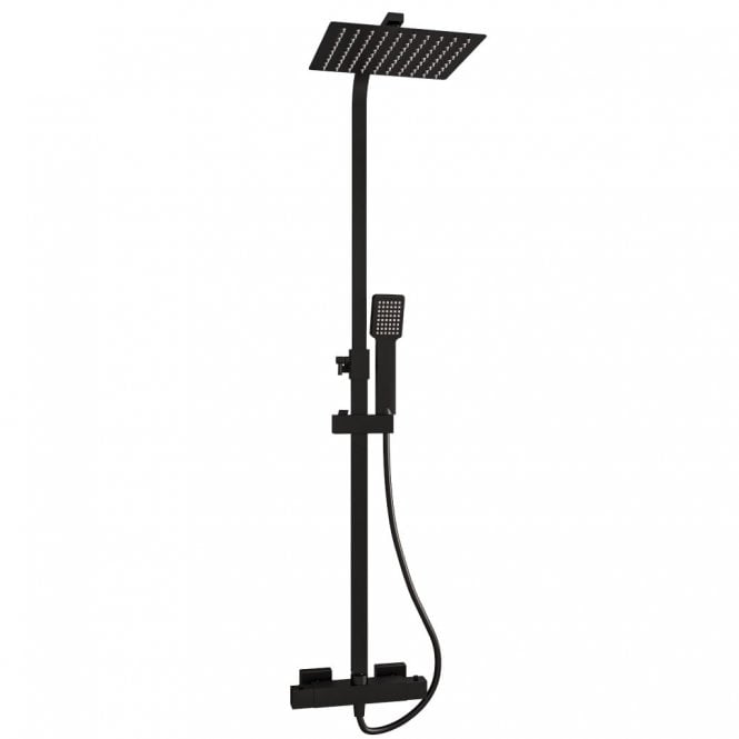 Eastbrook  Modern Square Thermostatic Shower Matt Black   60.1004