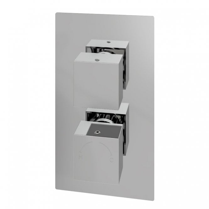 Eastbrook  Modern Square Thermostatic Two Way Concealed Shower Valve Chrome   60.1029