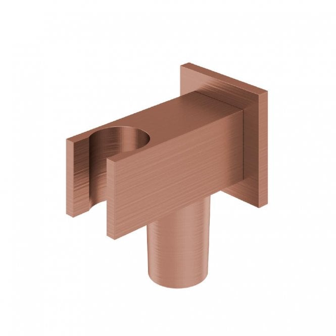 Eastbrook  Modern Square Wall Elbow & Shower Handset Holder Brushed Bronze 60.2023