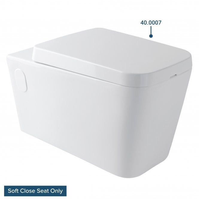 Eastbrook  Moselle Wall Hung WC Soft Close Seat White   40.0007