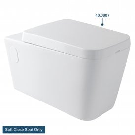 Eastbrook Moselle Wall Hung WC Soft Close Seat White   40.0007
