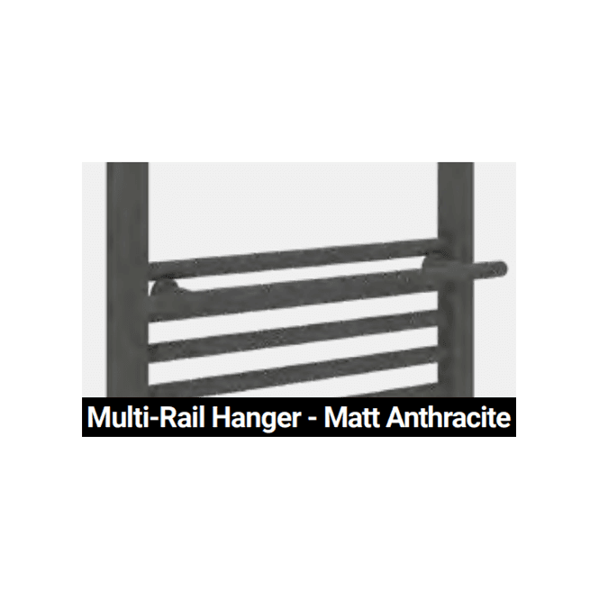 Eastbrook  Multirail Straight Towel Hanger 400mm Matt Anthracite   101.0014