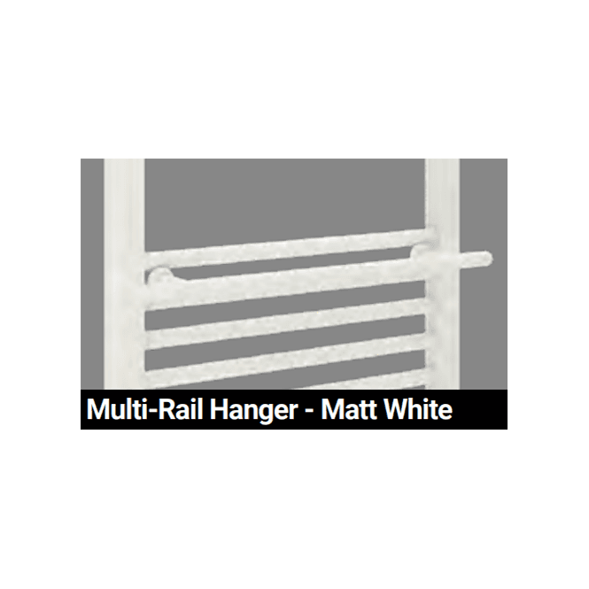 Eastbrook  Multirail Straight Towel Hanger 400mm Matt White   101.0013
