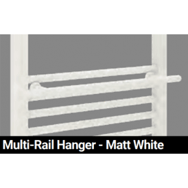 Eastbrook Multirail Straight Towel Hanger 400mm Matt White   101.0013