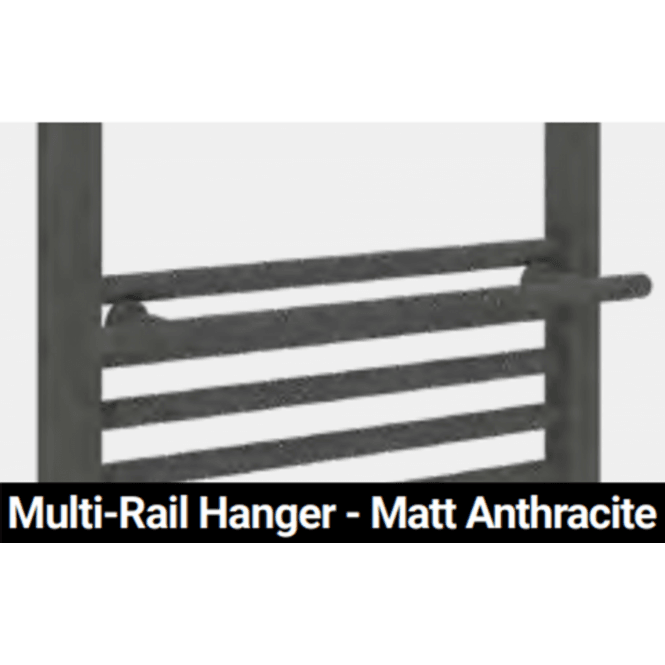 Eastbrook  Multirail Straight Towel Hanger 600mm Matt Anthracite   101.0024