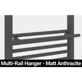 Eastbrook Multirail Straight Towel Hanger 600mm Matt Anthracite   101.0024