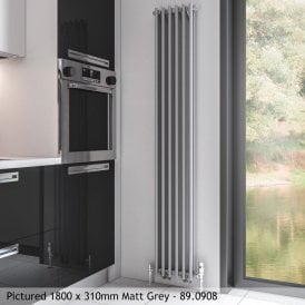 Eastbrook Murano 1800mm x 310mm Radiator Matt Black   89.0922