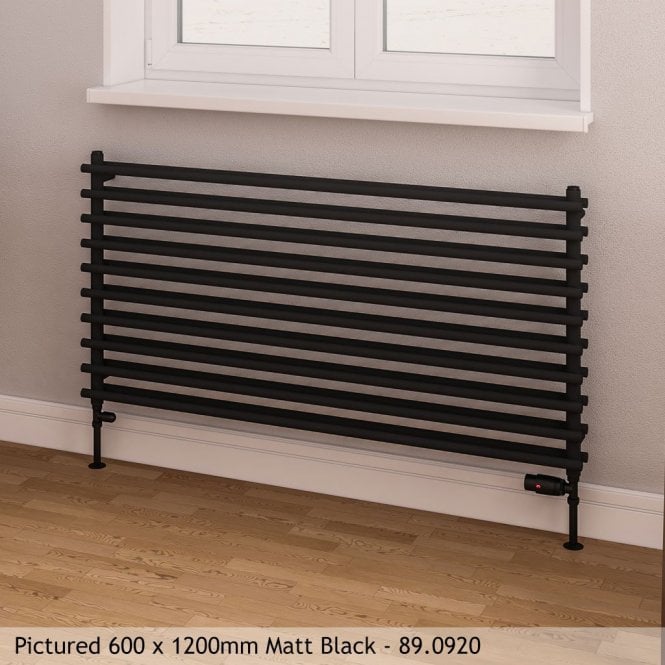 Eastbrook  Murano 600mm x 1400mm Radiator Matt Black   89.0921