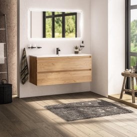 Eastbrook Olympia 120cm Wall Hung Drawer Unit Warm Oak 39.0012