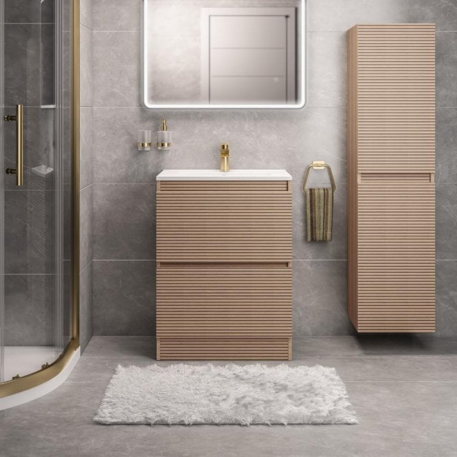 Eastbrook  Olympia 60cm Fluted Effect Floor Standing Drawer Unit Fluted Effect 39.0009