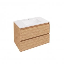 Eastbrook Olympia 80cm Wall Hung Drawer Unit Warm Oak 39.0006