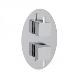 Eastbrook Oval Twin Plate Square Rings Chrome   68.0021