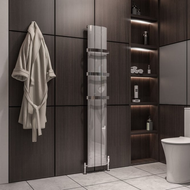 Eastbrook  Peretti 1800mm x 280mm Aluminium Radiator Polished Aluminium   86.0177