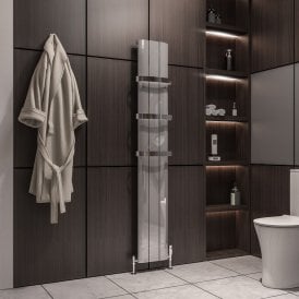 Eastbrook Peretti 1800mm x 280mm Aluminium Radiator Polished Aluminium   86.0177