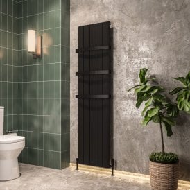 Eastbrook Peretti 1800mm x 470mm Aluminium Radiator Matt Black   86.0061