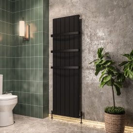 Eastbrook Peretti 1800mm x 565mm Aluminium Radiator Matt Black   86.0289