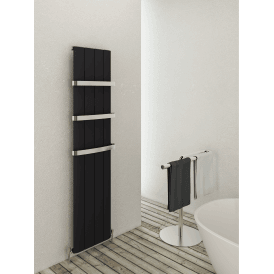 Eastbrook Peretti 600mm x 280mm Aluminium Radiator Matt Black   86.0152
