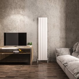 Eastbrook Peretti 600mm x 280mm Aluminium Radiator Matt White   86.0150
