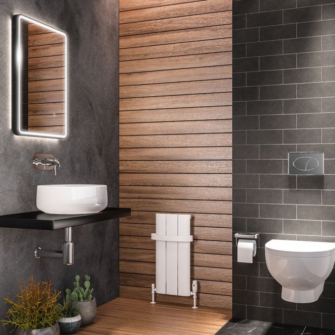 Eastbrook  Peretti 600mm x 280mm Aluminium Radiator Matt White   86.0150