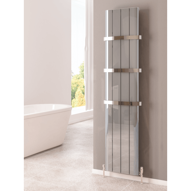 Eastbrook  Peretti 600mm x 280mm Aluminium Radiator Polished Aluminium   86.0176