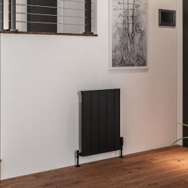 Eastbrook Peretti 600mm x 470mm Aluminium Radiator Matt Black   86.0064