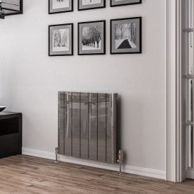 Eastbrook Peretti 600mm x 660mm Aluminium Radiator Polished Aluminium   86.0181