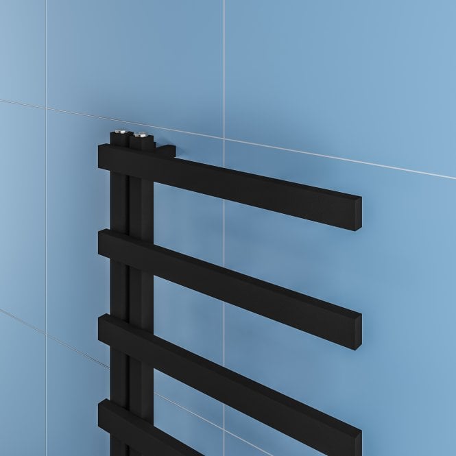 Eastbrook  Platani 800mm x 500mm Towel Rail Matt Black   89.1346