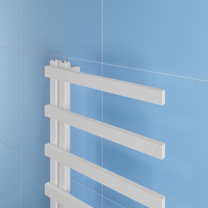 Eastbrook  Platani 800mm x 500mm Towel Rail Matt White   89.1328