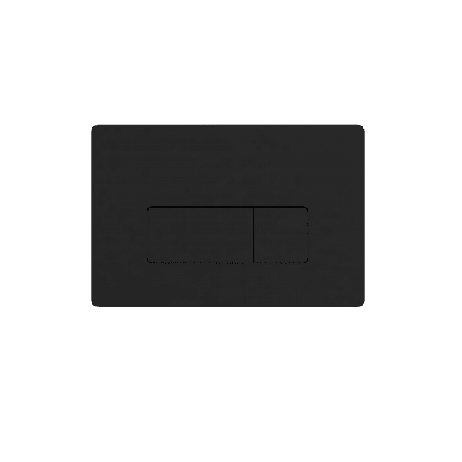 Eastbrook  Pneumatic Square Push Plate Matt Black   90.0012