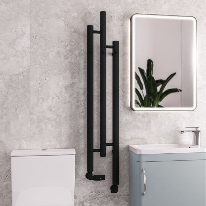 Eastbrook  Portchester 1200mm x 260mm Radiator Matt Black   41.0717