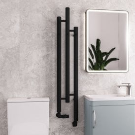 Eastbrook Portchester 1200mm x 260mm Radiator Matt Black   41.0717