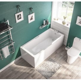 Eastbrook Portland 5mm Low Level Eco Twin Grip 1800mm x 700mm 189 Litre Bath   42.0192