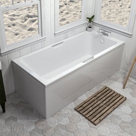 Eastbrook Portland 5mm Single Ended Twin Grip 1500mm x 700mm 200 Litre Bath   42.0028
