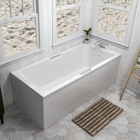Eastbrook Portland 5mm Single Ended Twin Grip 1750mm x 750mm 258 litre Bath   42.0023