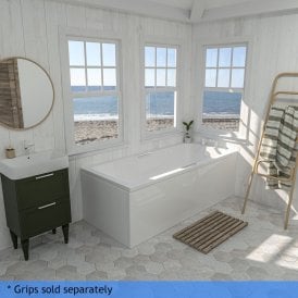Eastbrook Portland 5mm Single Ended Twin Grip 1800mm x 800mm 283 Litre Bath   42.0021