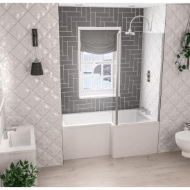 Eastbrook Portland Beauforte L-Shaped 1500mm x 850mm x 700mm Left Hand 224 Litre Bath   42.1183
