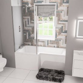 Eastbrook Portland Beauforte L-Shaped 1500mm x 850mm x 700mm Left Hand 224 Litre Bath   42.1183