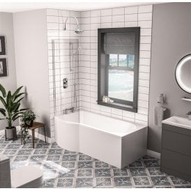 Eastbrook Portland Beauforte P-Shaped 1700mm x 850mm x 750mm Left Hand 258 Litre Bath   42.1185