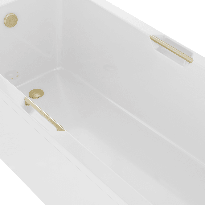 Eastbrook  Portland Chrome Grip (Single) Brushed Brass   42.1007