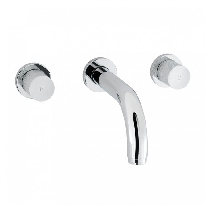 Eastbrook  Prado Cylinder 3 Hole Wall Mounted Basin Mixer Chrome   79.0057